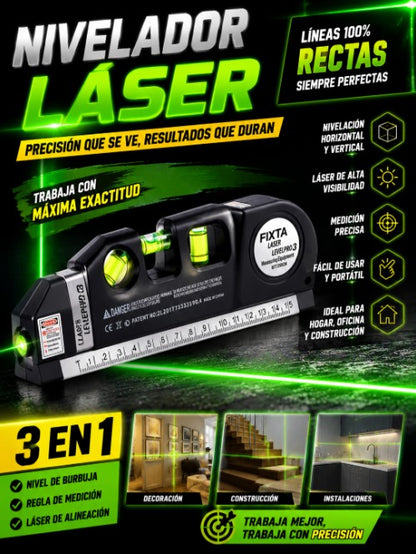 Herramienta Niveladora Láser Profesional Para Hogar Y Obra